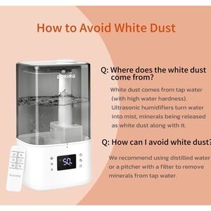 Ultrasonic Cool & Warm Mist Humidifier - 6L Capacity, Remote Control